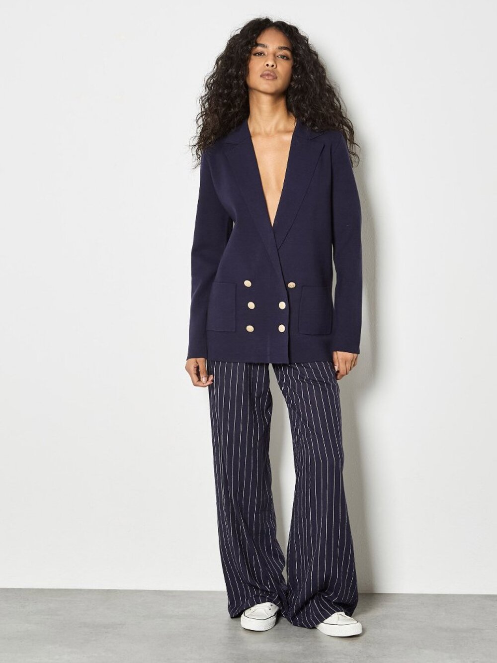 Navy Knit / Sweater Blazer